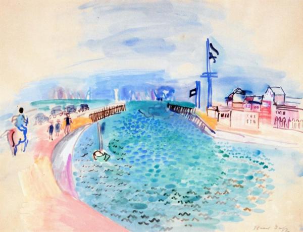 Rider On The Jetty At Deauville by Raoul Dufy