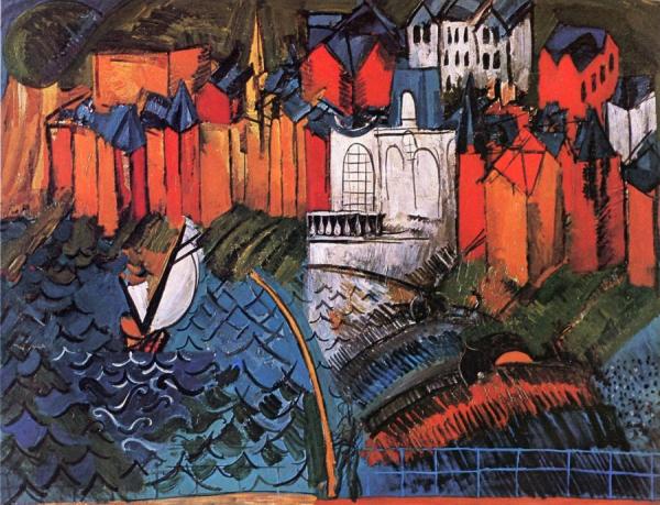 Sailboat At Sainte-adresse by Raoul Dufy