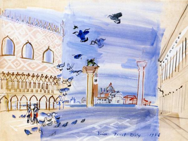 Saint Mark's Place In Venice by Raoul Dufy