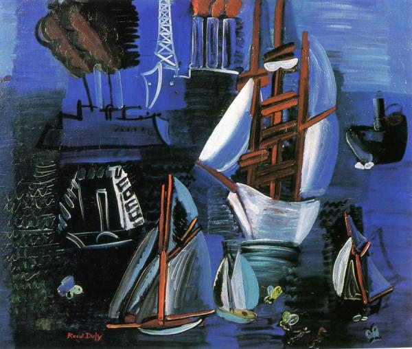 Ships At Le Havre by Raoul Dufy