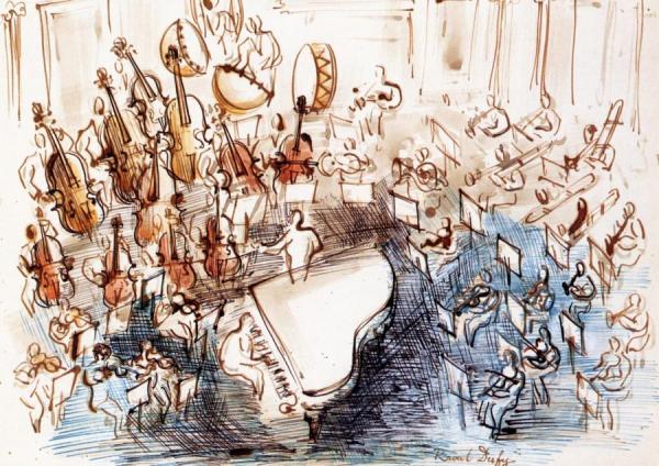 Small Orchestra With Pianist by Raoul Dufy