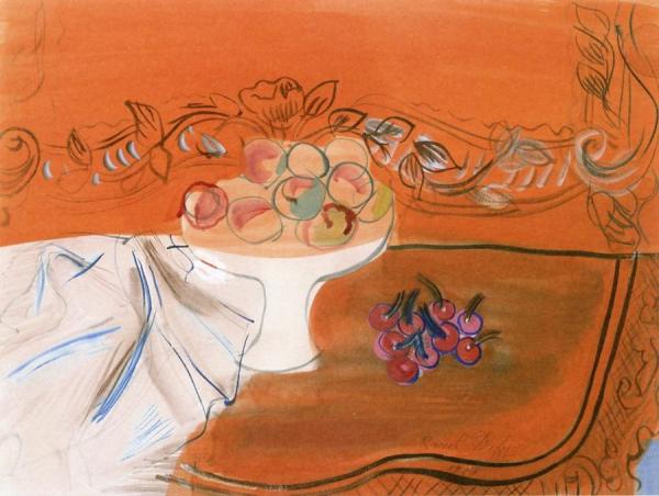 Still Life, Bowl Of Fruit by Raoul Dufy
