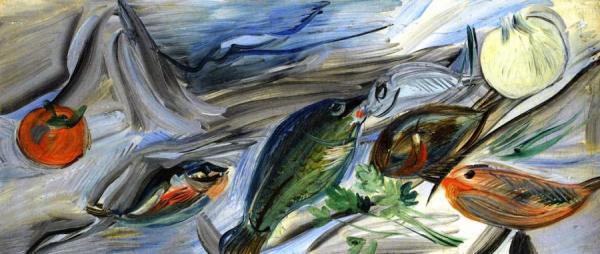 Still Life With Fish by Raoul Dufy