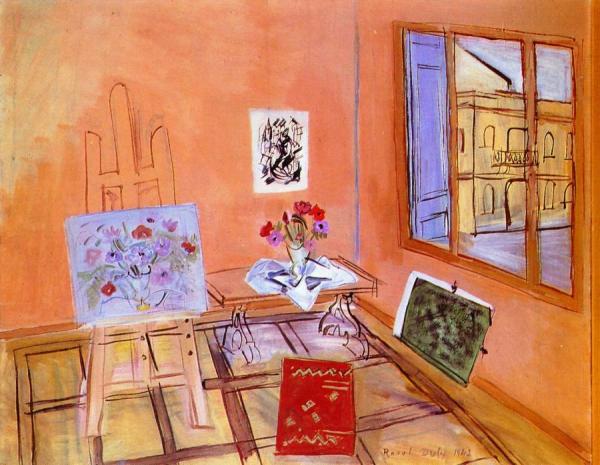 Studio With Bouquet by Raoul Dufy