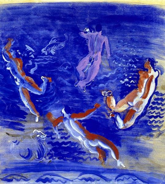 Swimmers by Raoul Dufy