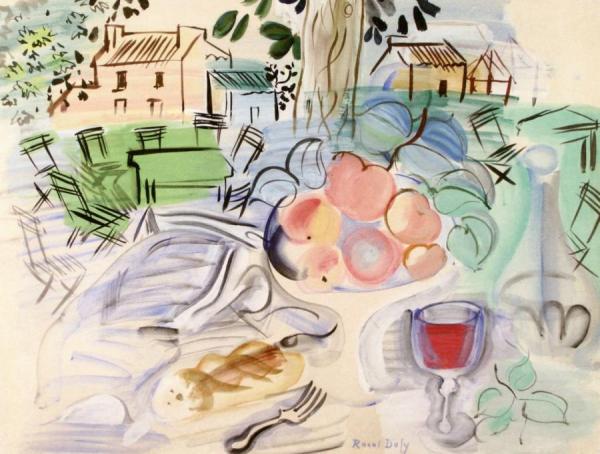 Table In The Garden by Raoul Dufy