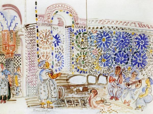 Tea With The Pasha Of Marrakech by Raoul Dufy