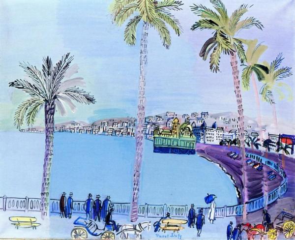 The Baie Des Anges In Nice by Raoul Dufy