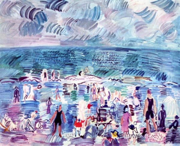 The Beach At Deauville by Raoul Dufy