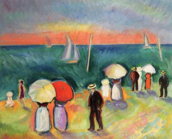The Beach At Sainte-adresse by Raoul Dufy