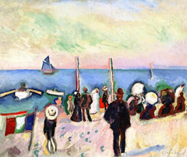 The Beach At Sainte-adresse by Raoul Dufy