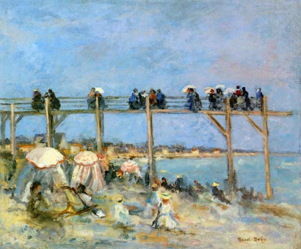 The Beach At Sainte-adresse by Raoul Dufy