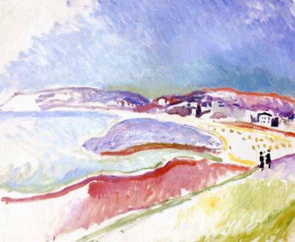 The Beach At Sainte-adresse by Raoul Dufy