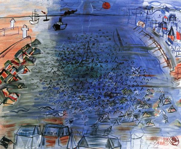 The Beach At Sainte-adresse by Raoul Dufy