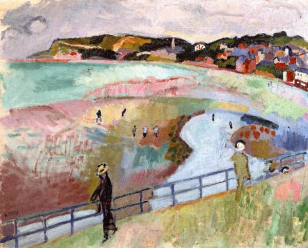 The Beach At Sainte-adresse by Raoul Dufy