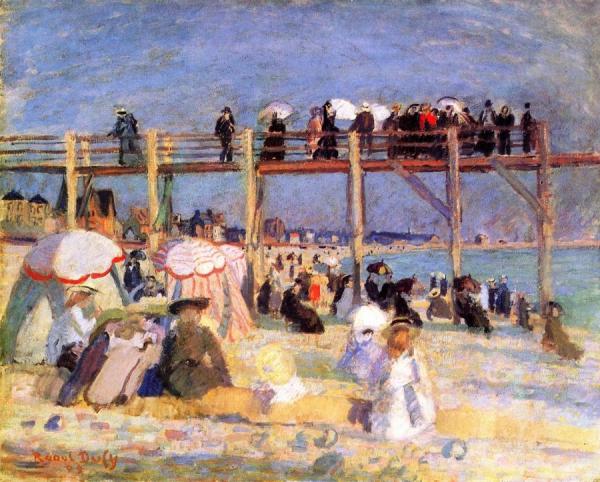 The Beach At Sainte-adresse by Raoul Dufy