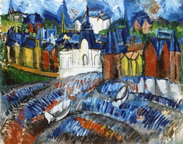 The Casino Marie-christine In Sainte-adresse by Raoul Dufy