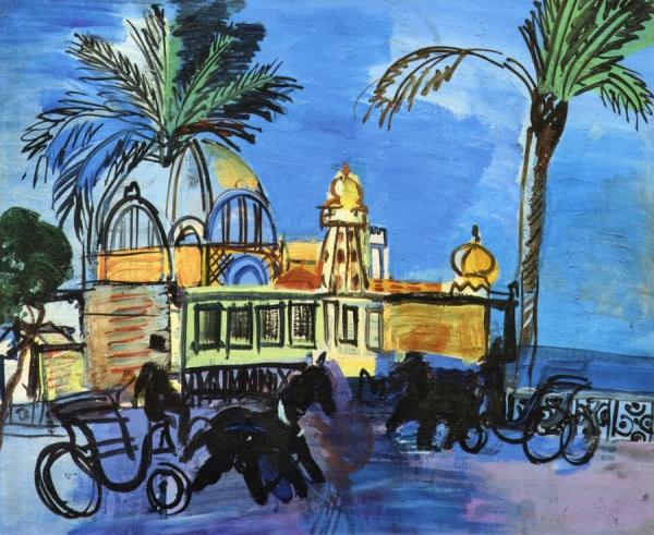 The Casino On The Pier With Two Barouches by Raoul Dufy