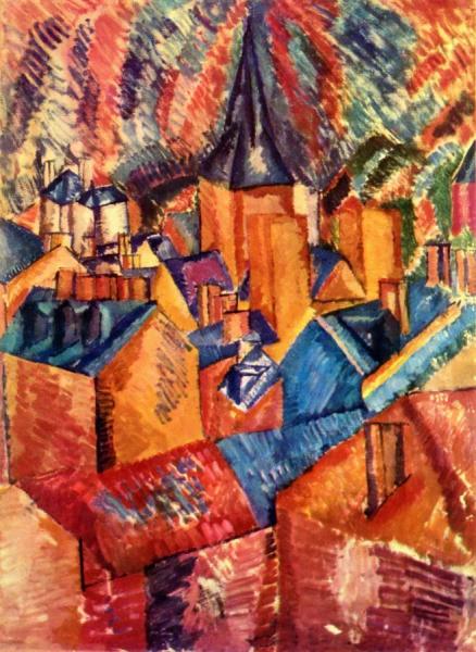 The Church Of St. Vincent At Le Havre by Raoul Dufy