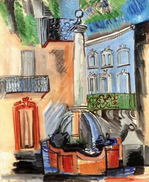 The Fountain In Vence by Raoul Dufy