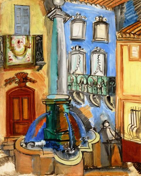 The Fountain In Vence by Raoul Dufy