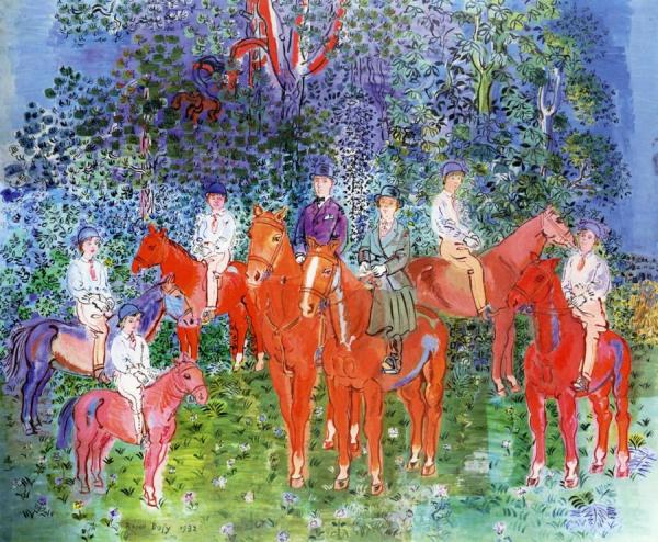 The Kessler Family On Horseback by Raoul Dufy