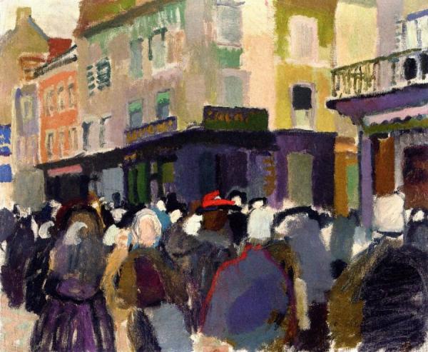 The Market At Falaise by Raoul Dufy