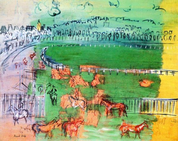 The Paddock At Deauville by Raoul Dufy