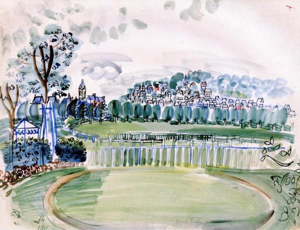 The Paddock At Deauville by Raoul Dufy