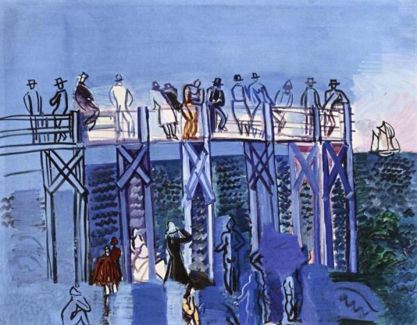 The Pier And The Beach At Havre by Raoul Dufy