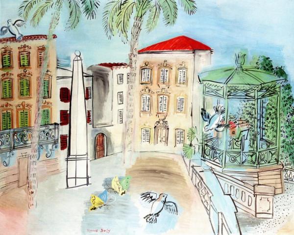 The Place D'hyeres: Obelisk And Bandstand by Raoul Dufy