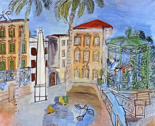 The Plaza At Hyères by Raoul Dufy