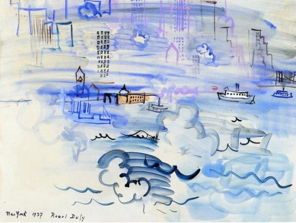 The Port Of New York by Raoul Dufy