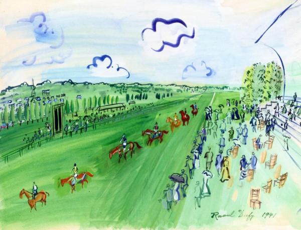 The Post Parade At Deauville by Raoul Dufy Oil Painting Reproductions