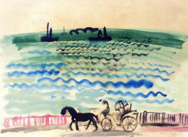 The Promenade At Le Havre by Raoul Dufy