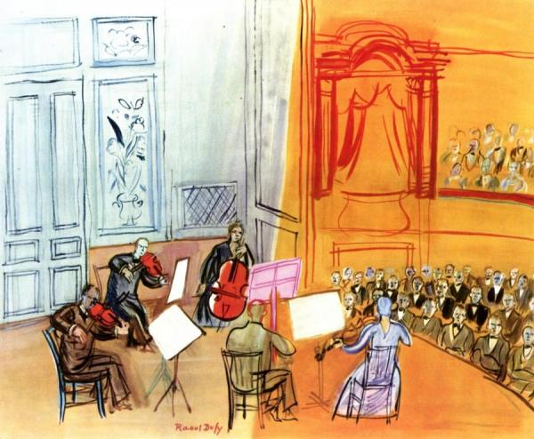 The Quintet With The Red Cello by Raoul Dufy