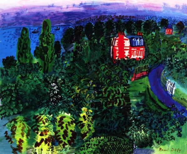The Red House On The Norman Coast by Raoul Dufy
