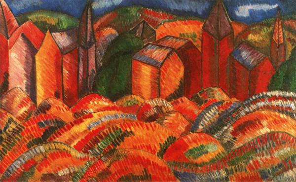 The Red Houses Of Sainte-adresse by Raoul Dufy