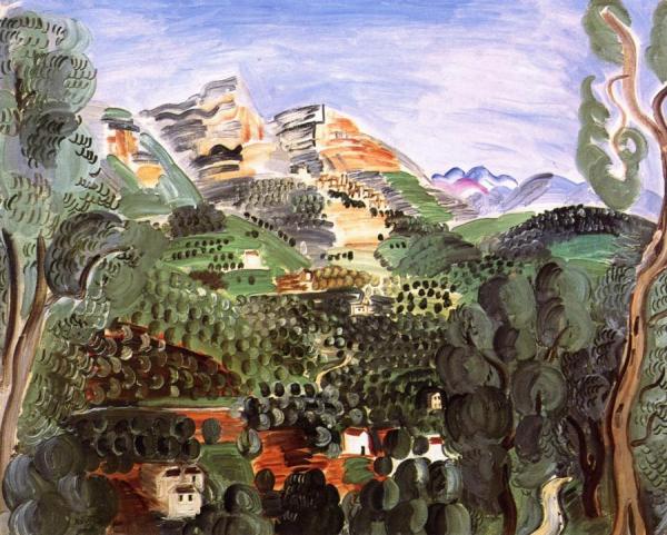 The Road To Saint-jeannet by Raoul Dufy