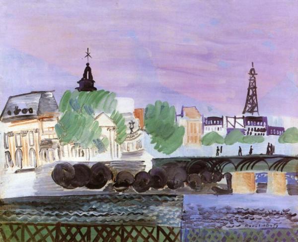 The Seine And Pont Des Arts by Raoul Dufy