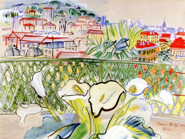 The Terrace At Nice by Raoul Dufy