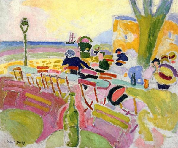 The Terrace On The Beach by Raoul Dufy