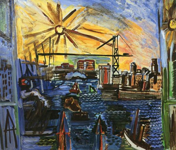 The Transporter Bridge In Marseille by Raoul Dufy