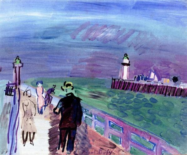 The Two Jetties Of Trouville-deauville by Raoul Dufy