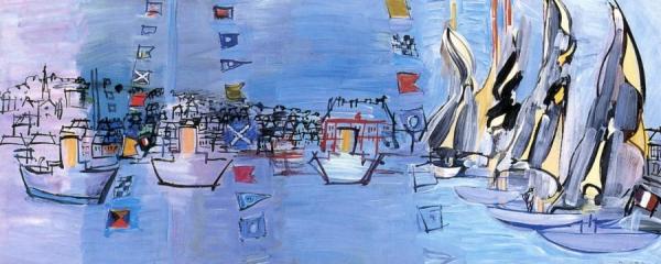 The Yacht Basin At Deauville by Raoul Dufy