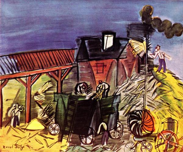 Threshing by Raoul Dufy
