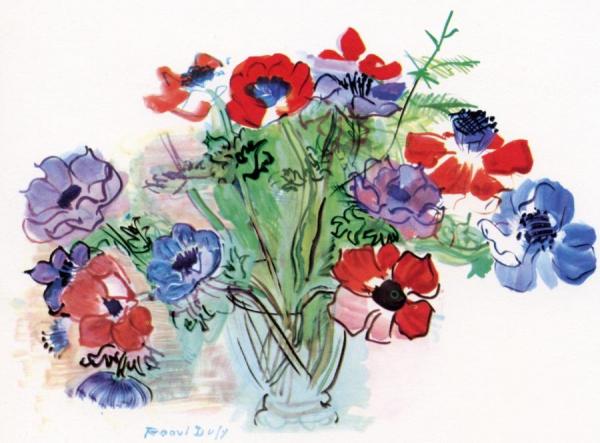 Vase Of Flowers, Poppies And Apple Blossoms by Raoul Dufy