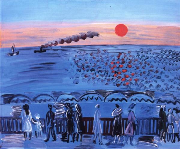 View From The Terrace At Sainte-adresse, Sunset by Raoul Dufy