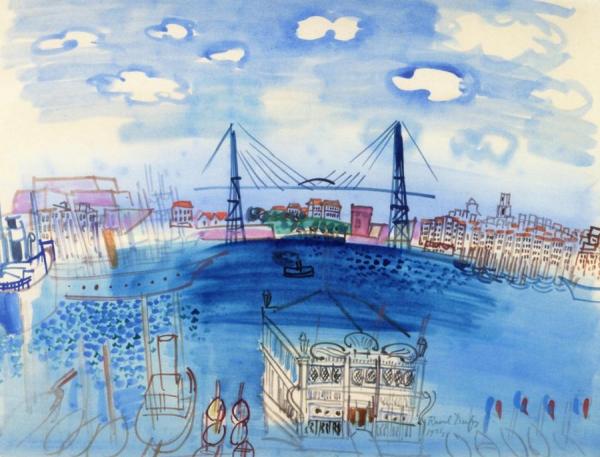 View Of The Port Of Marseille by Raoul Dufy