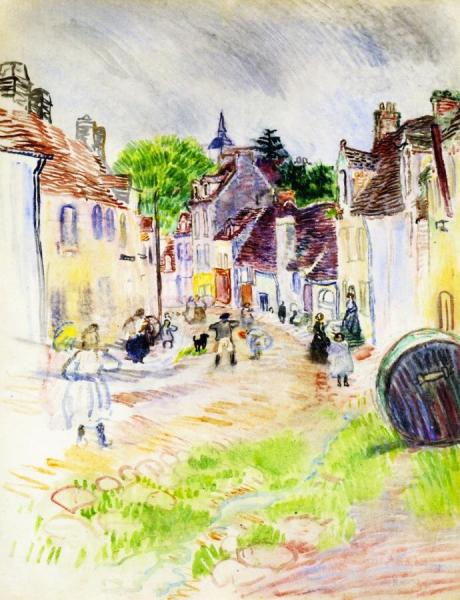 Village In Normandy by Raoul Dufy